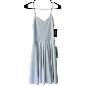 New Cheryl A-line mini dress open back with crisscross straps minimalist prep S